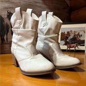 White Western Booties